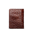 Back view of Bifold Card Case - Walnut on plain background