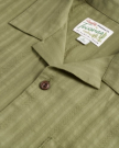 Closeup detail view of Men's Dobby Camp Shirt - Sage