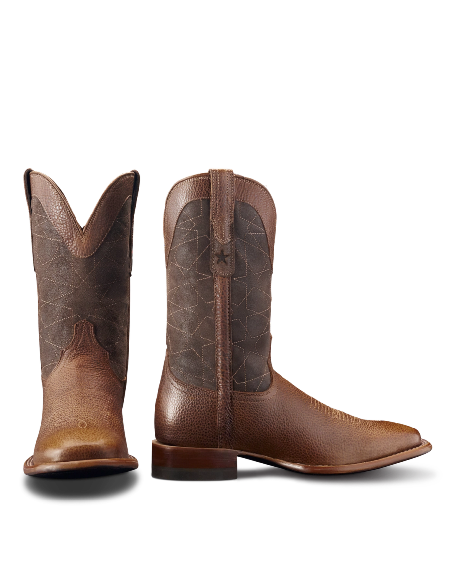 Pair view of The Doc - Dark Chestnut / Coffee Cowhide on plain background