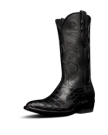 Quarterfront view of The Stallion x Tecovas Boot - Midnight Giant Gator on plain background