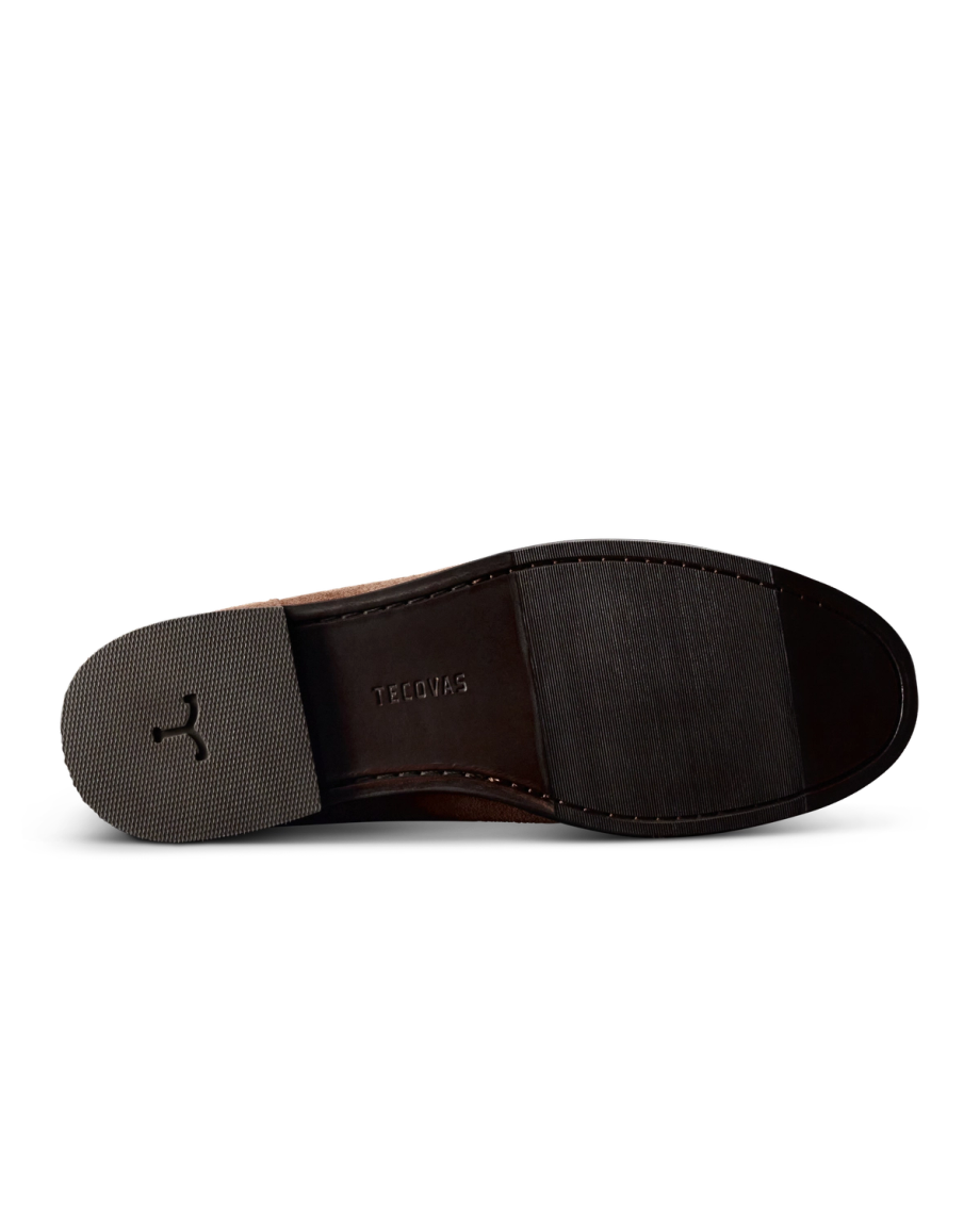 Sole view of The Monterrey - Earth Cowhide on plain background