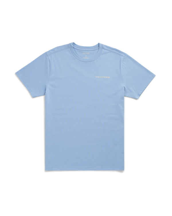 Front view of Men's Roadrunner T-Shirt - Chambray/Bone on plain background