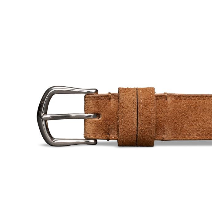 Front view of Women's Suede Belt - Sienna on plain background