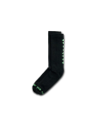Quarterfront view of Deal Me In Mid Calf Sock - Black / Gamblers Green  Black/Gamblers Green Polyester/Spandex on plain background