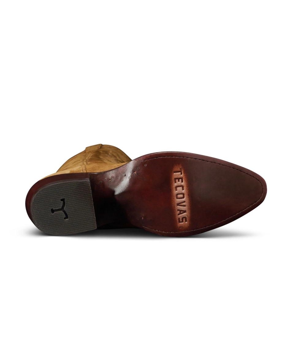 Sole view of The Abby - Sienna Suede on plain background