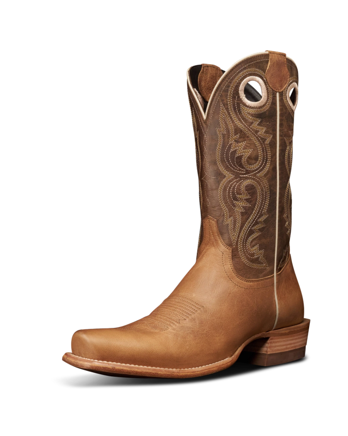 Quarterfront view of The Parker - Tan Goat on plain background