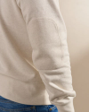 Closeup view of Men's Old School Hoodie Sweatshirt - Oatmeal Heather