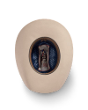 Inside view of Cattleman Wool Cowboy Hat - Khaki on plain background