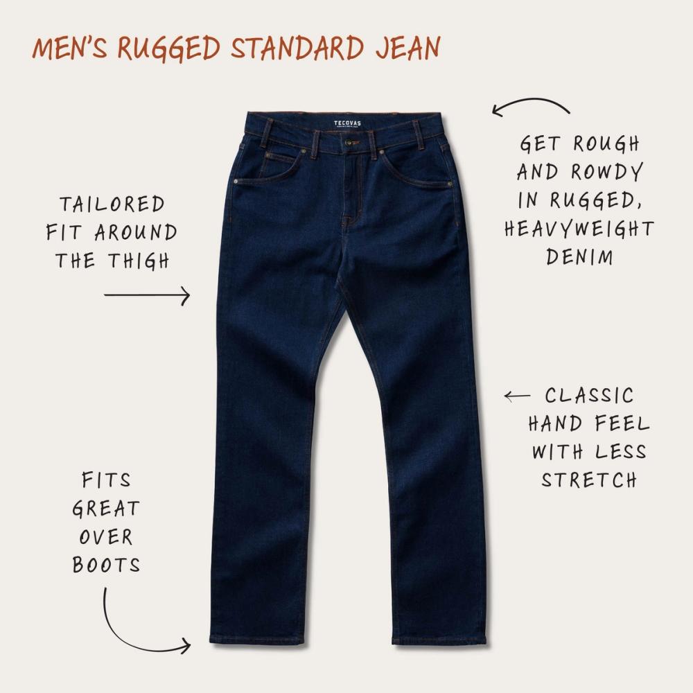 Men's Rugged Standard Jeans - Dark | Tecovas