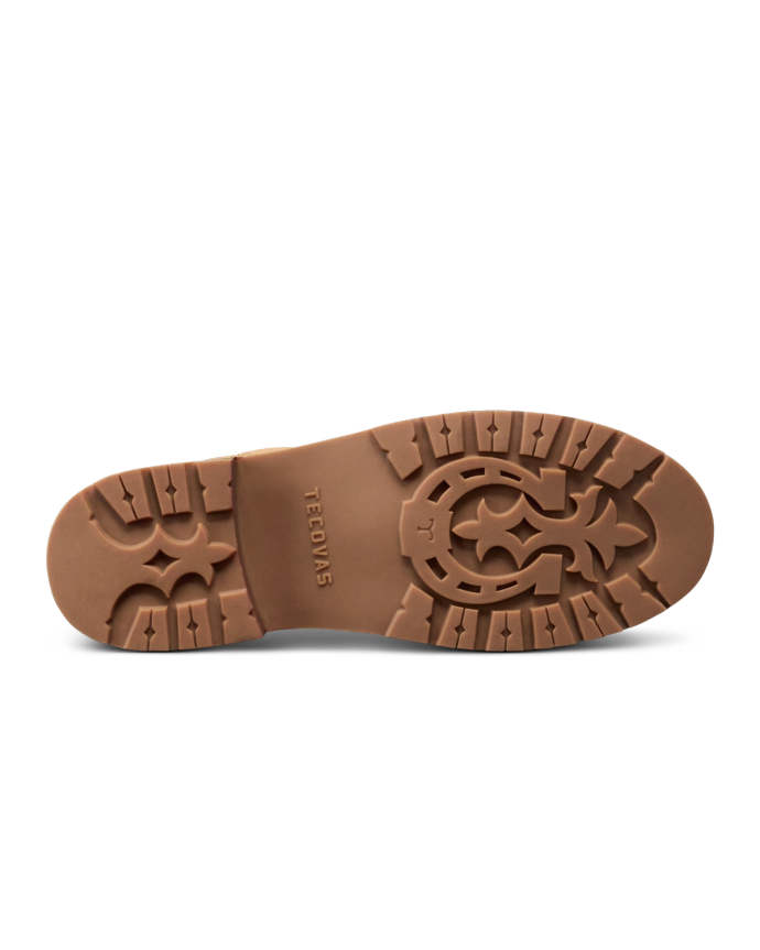 Sole view of The Rugged Chelsea - Sahara Suede on plain background