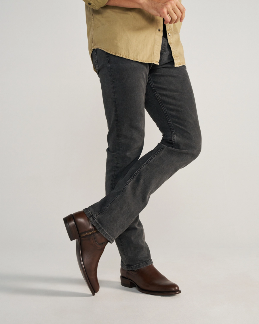 The Dean Zip Boot - Iced Tea brown cowhide | Tecovas