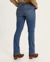 Back view of Women's High-Rise Straight Jean (II) - Light on plain background