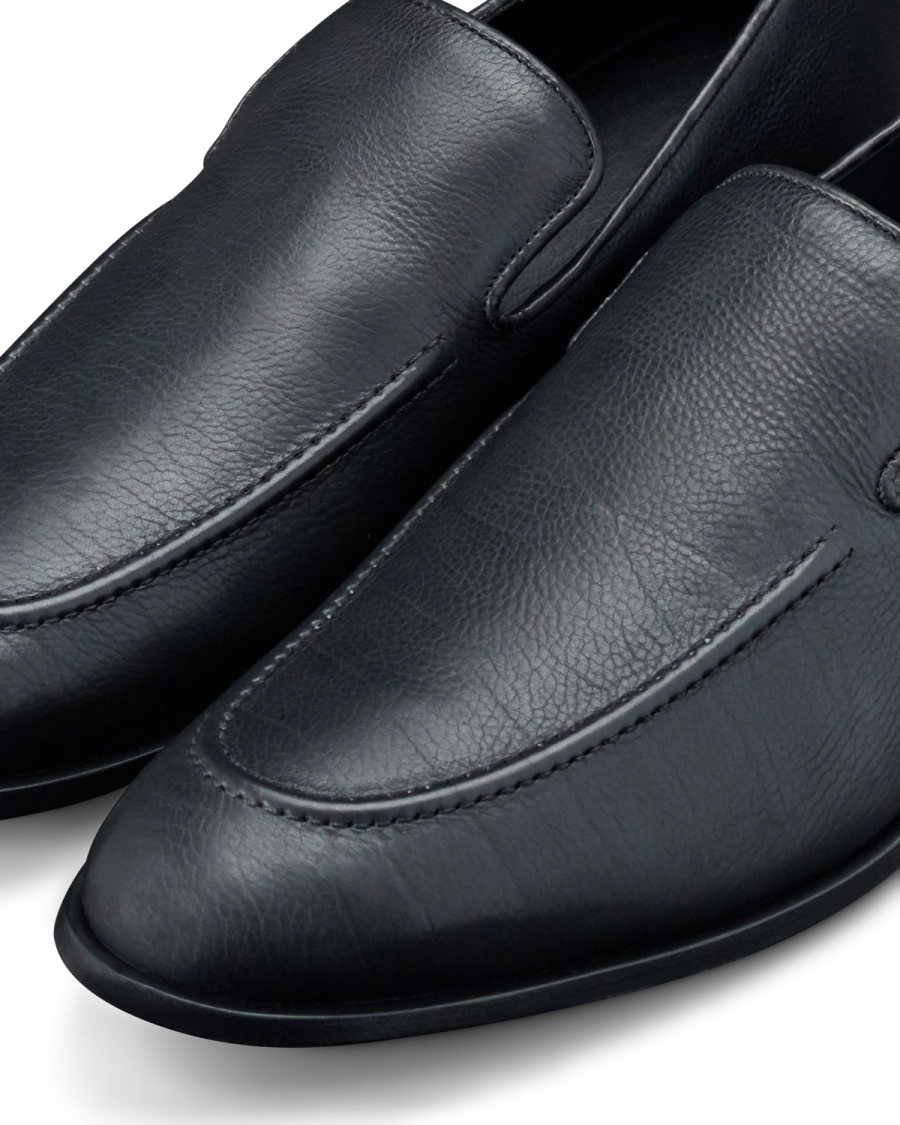 The Bennett in Midnight Calfskin - Men's Slip On | Tecovas