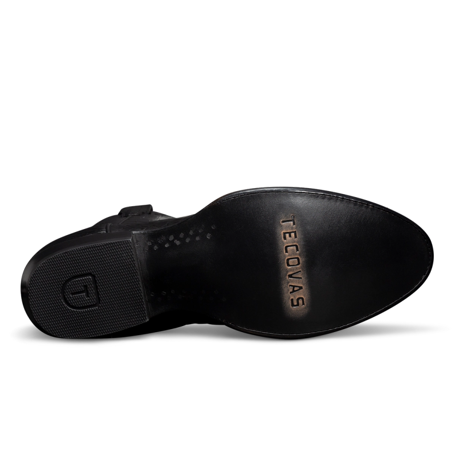 Tecovas Marshall Black Croc Leather Cowboy Boots The Marshall Cowboy Boot - Black crocodile | Tecovas main image 3