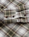 Closeup view of Men's Everyday Flannel LS - Whisper White / Cactus