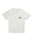 Closeup detail view of Men's Original Western Pocket Tee - Bone / Green