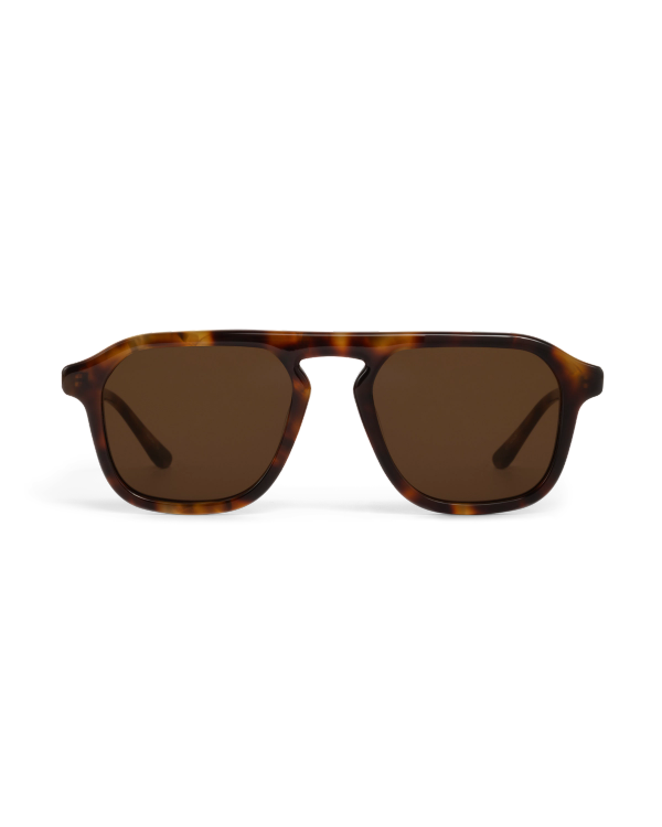Front view of Tecovas x KREWE Zander - Havana on plain background