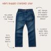 Flatlay of Men's Rugged Standard Jeans - Medium on plain background