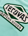 Closeup view of Men's Neon Sign Tee - Turquoise