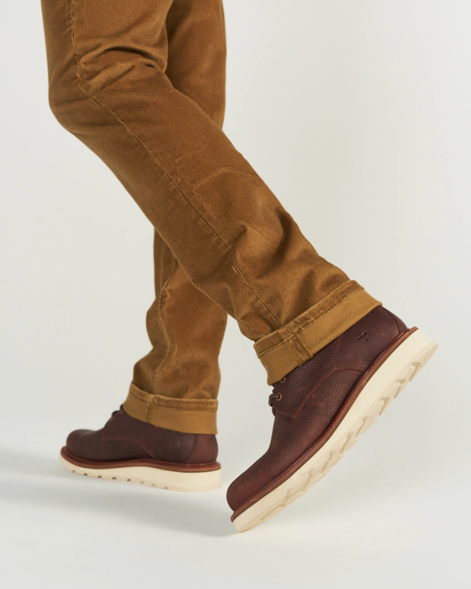 View of The Knox Lace Up - Tobacco Cowhide