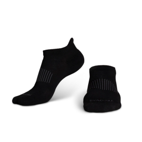Pair view of Ankle Socks - Black on plain background