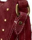 Closeup view of Slouchy Shoulder Bag - Cabernet