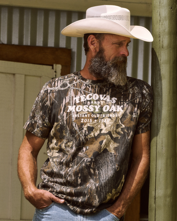 View of Men's Tecovas x Mossy Oak Original Break Up T-Shirt - Original Break-Up