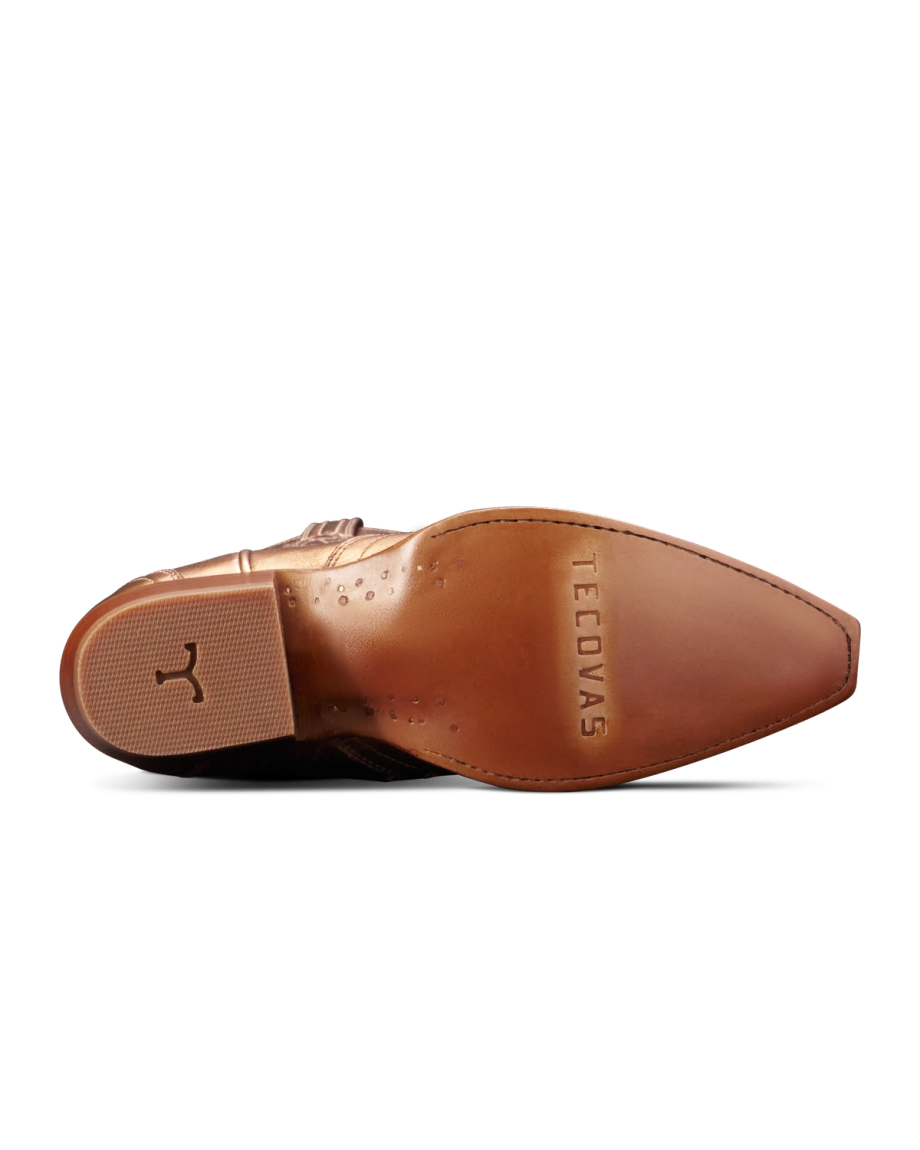 Sole view of The Loretta - Copper Cowhide on plain background
