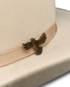 Closeup view of Hawk Hat Pin - Antique Brass