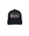 Front view of Tecovas Rope Trucker - Cream / Black on plain background