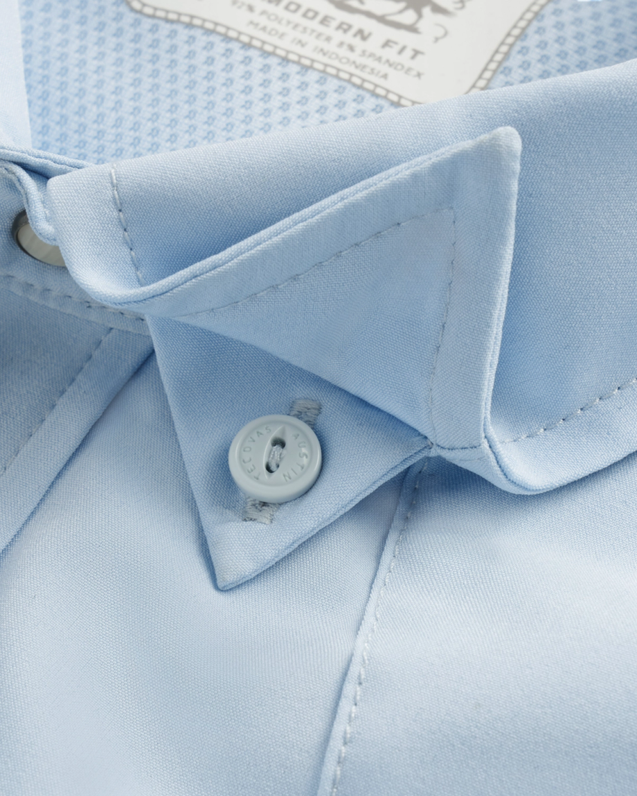 Closeup detail view of Men's Performance Western Pearl Snap LS - Sky