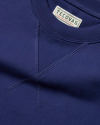 Closeup detail view of Men's Old School Sweatshirt - Dark Cobalt