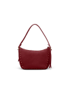 Front view of Slouchy Shoulder Bag - Cabernet on plain background