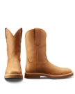 Pair view of The Rugged Square Toe - Saddle on plain background