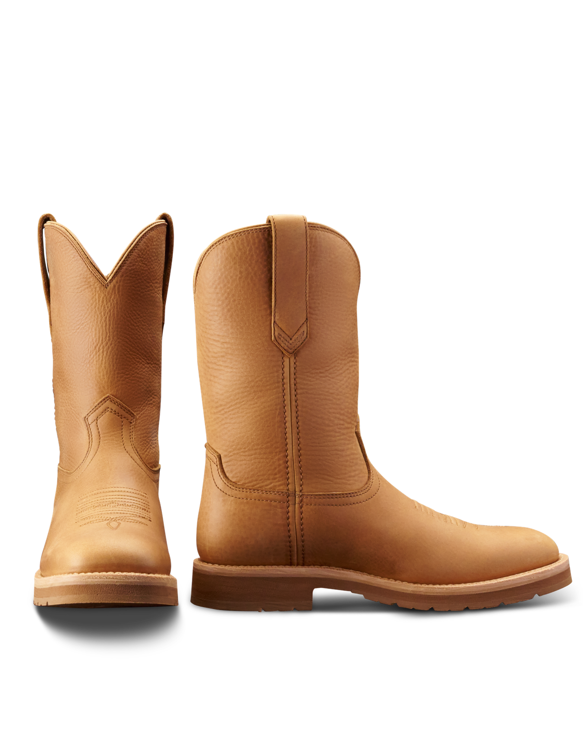 Tecovas The Jason Mens Size 13 EE Western Cowboy Boots Tan Brown Leather The Rugged Square Toe in Light Tan Cowhide - Men main image 2