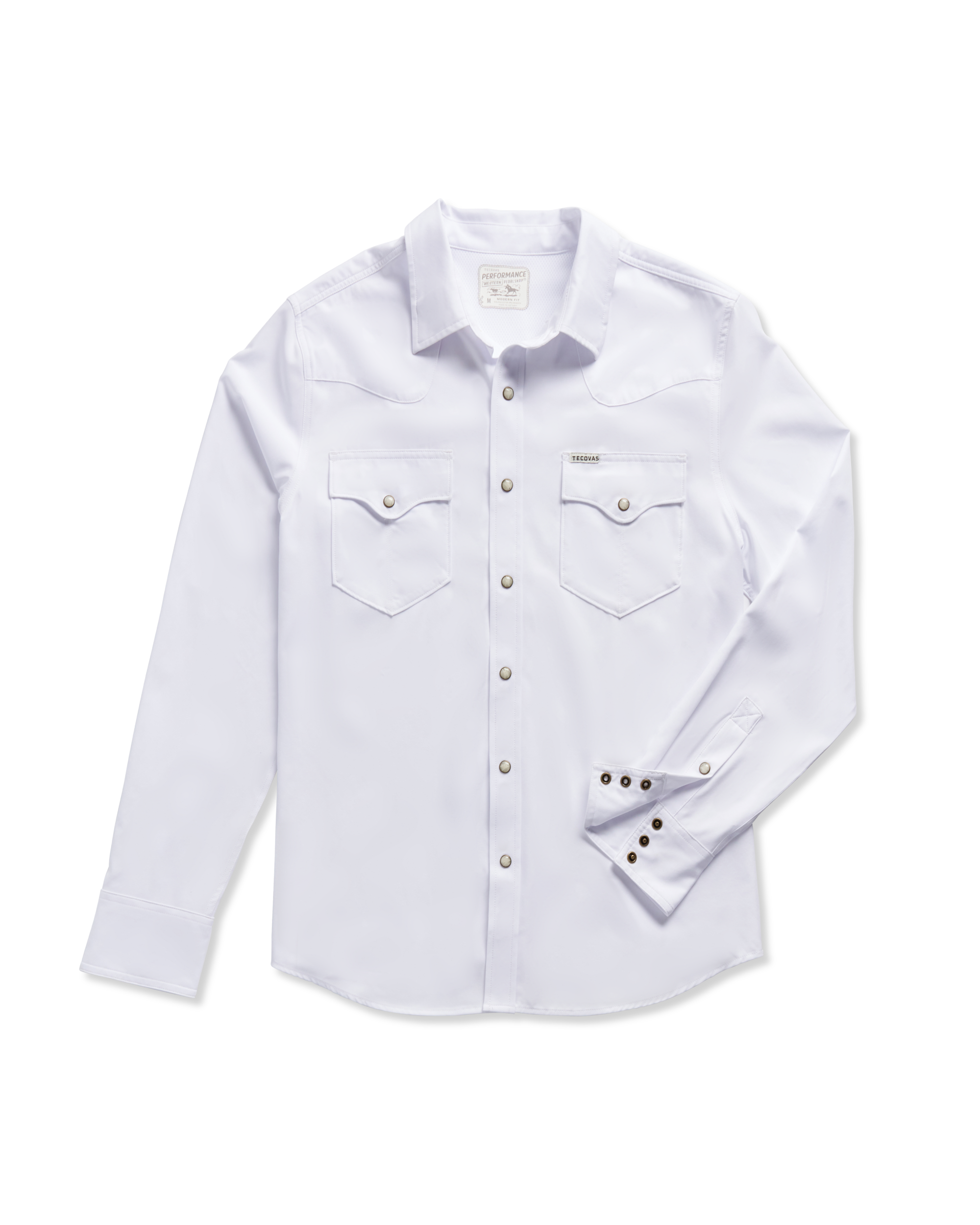 Tecovas Men's Performance Long Sleeve Western Pearl Snap INTERNATIONAL SHIPPING