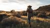 woman walking in a field