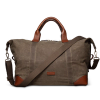 Front view of Waxed Canvas Weekender / Moss - Moss on plain background