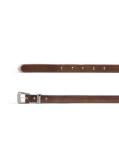 Closeup view of Women's Skinny 3 Piece Belt - Cafe