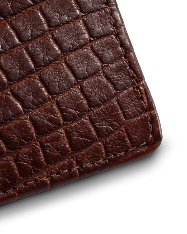 Front view of Bifold Card Case - Walnut on plain background
