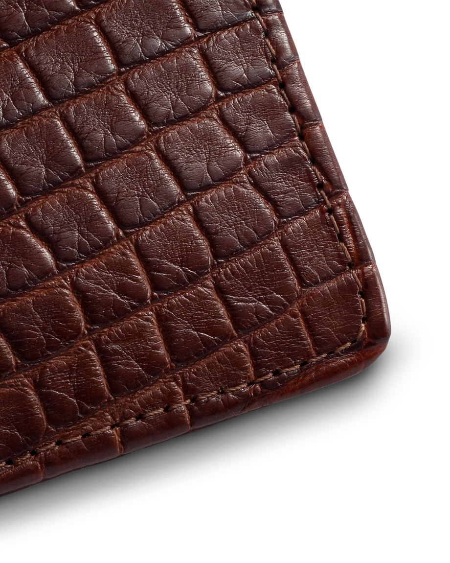 Front view of Bifold Card Case - Walnut on plain background