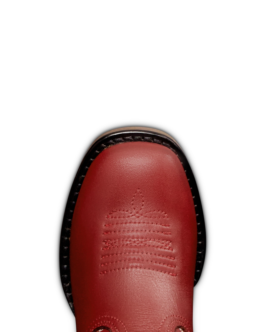 Toe view of The Annie Toddler - Scarlet on plain background