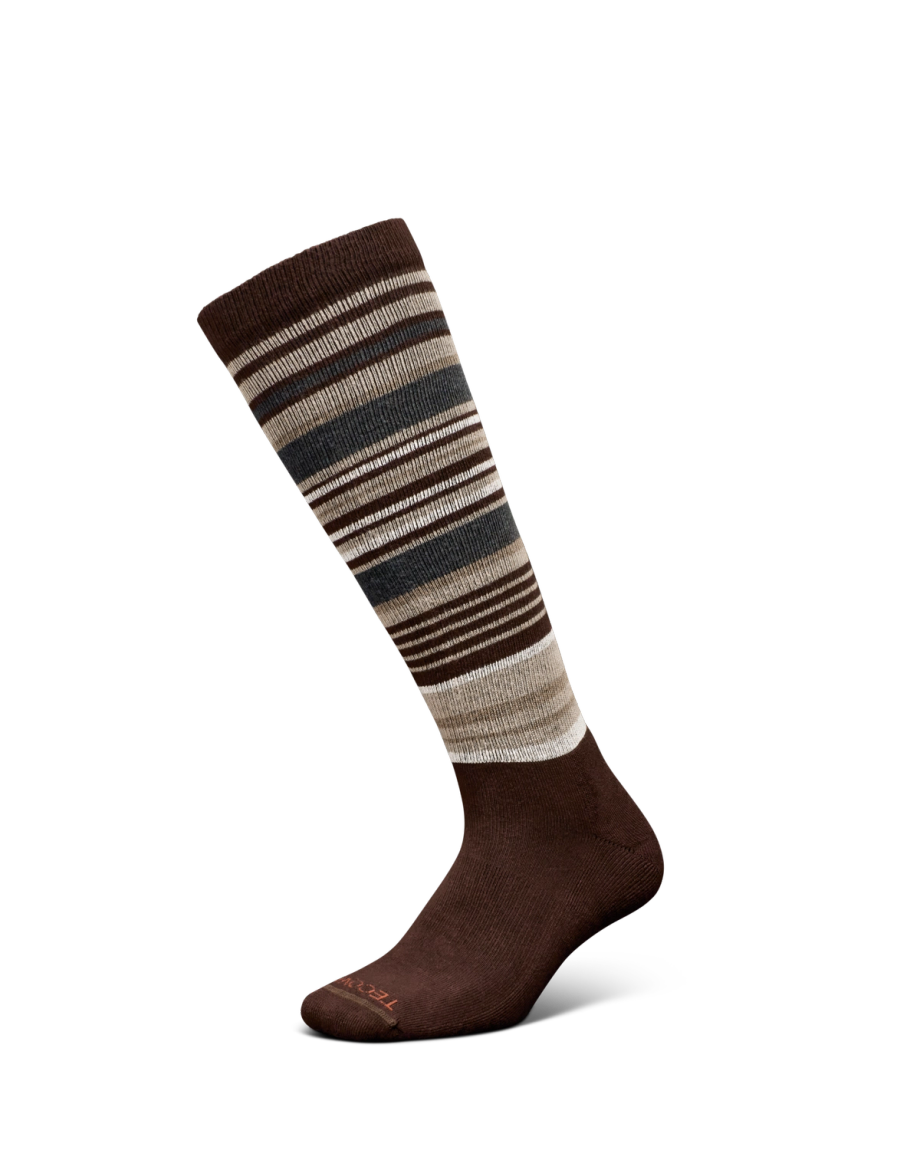 View of Over-The-Calf Socks (3-Pack) - Brown Multi