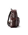 View of Men's Leather Backpack - Dark Brown