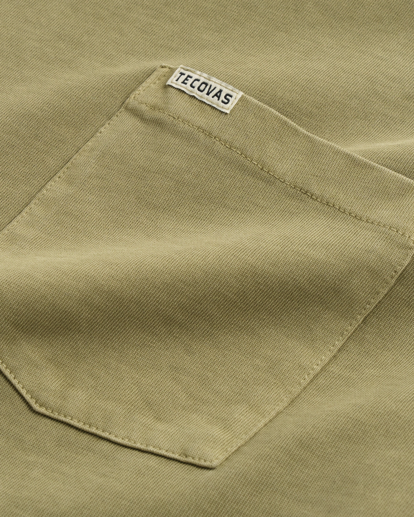 Closeup detail view of Men's Standard Issue Pocket T-Shirt - Washed Sage