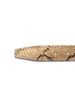 Closeup view of Women's Python Belt - Natural