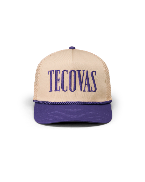 Front view of Tecovas Badge Trucker - Purple on plain background