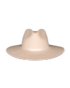 Front view of The Belle Wool Cowgirl Hat - Cream on plain background