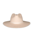 Front view of The Belle Wool Cowgirl Hat - Cream on plain background