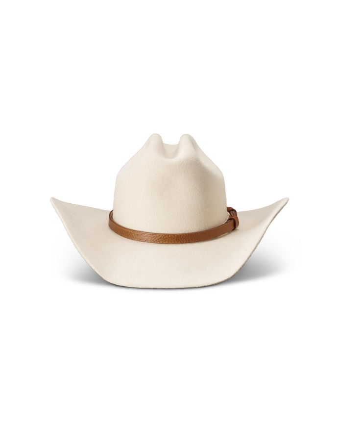 Back view of Hat Band - Tan on plain background